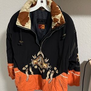 Bogner Joan Thylmann Black Jacket with Patterned Hood